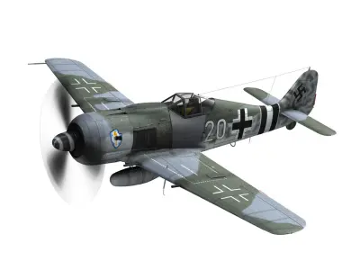 Focke Wulf - FW190 A-7 - White 20 3D model