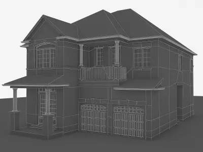 Cottage House 03  Low-poly 3D model