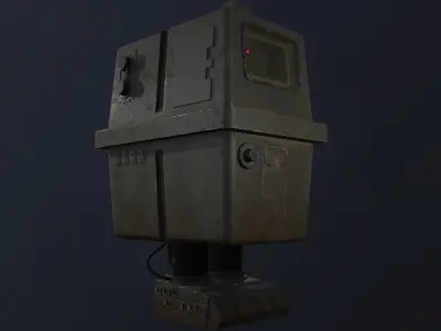 Game ready Star Wars GNK Droid Free low-poly 3D model