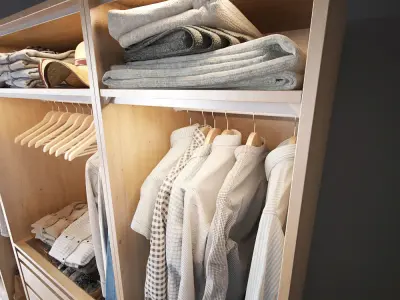 Wardrobe with Clothes part C 3D model