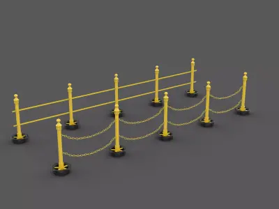 Steel Barriers 3D model