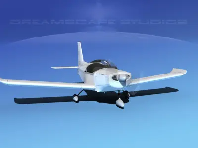 Zlin 242 Sport Aircraft 3D model