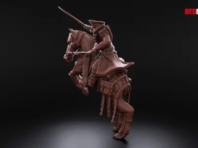 Death Squad - Mounted Commissar of the Imperial Force Free 3D print model