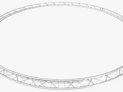 Circle Triangular Truss Full diameter 800cm 3D model