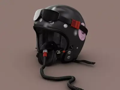 Custom Jet Helmet 3D model