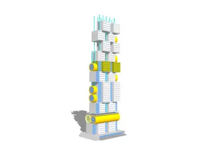 Commercial high-rise 07 3D model