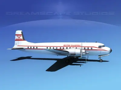 Douglas DC-7B Destin Charters 3D model