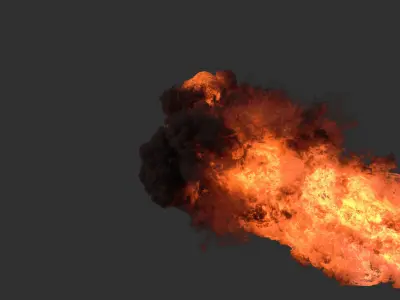 Houdini Heavy Fire asset file 3D model