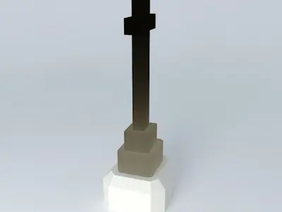 Cross the fallen Caceres Free 3D model