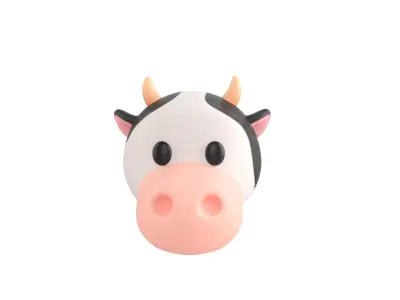 Prop131 Cow Head 3D model