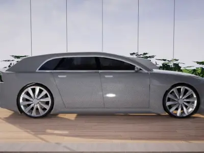 Free generic small 4 door hatchback Free low-poly 3D model