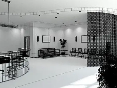 Office Waiting Room 3D model