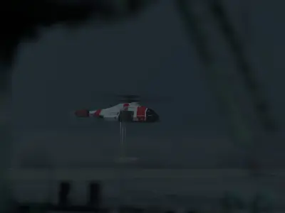 Futuristic Coast Guard Helicopter Concept 3D model