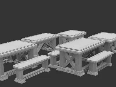 Fantasy tables for 3D print to wargaming 3D print model