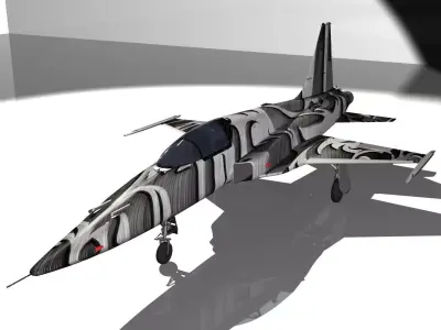 F-5E Tiger II Aircraft Low-poly 3D model