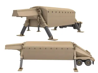AN TPY-2 radar 3D model