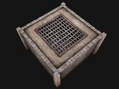 Medieval Prison Cell Aviary Low-poly 3D model