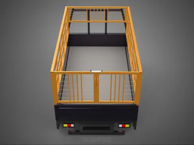 CARGO CAGE PICKUP TRUCK TRANSPORT DELIVERY LOGISTICS COMMERCIAL 3D model