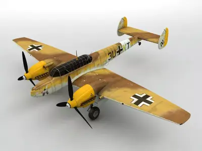  Messerschmitt ME BF 110 Aircraft 3D model