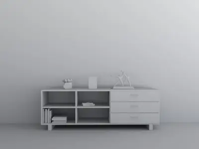 TV cabinet- Modular Furniture - Jakin Sideboard Free 3D model