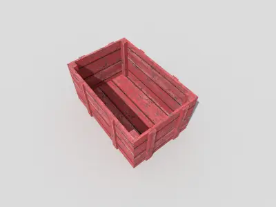 low poly wooden crate Low-poly 3D model order