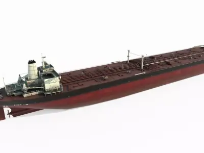 Modern offshore crude oil transport ships 3D model