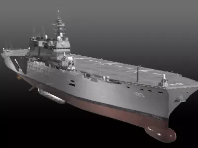 JMSDF Izumo class helicopter carrier Free 3D model