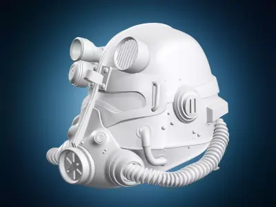 Science Fiction Armored Helmet Miniature 3D print model