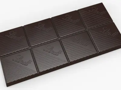 Lindt Dark Chocolate Bar 35g 3D model