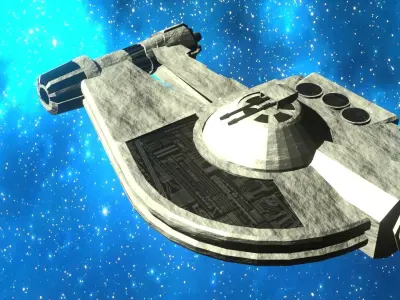 YT-2400 Low Poly Star Wars Legends Low-poly 3D model