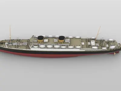 MV GEORGIC 1931 last White Star Line ship printable model 3D print model