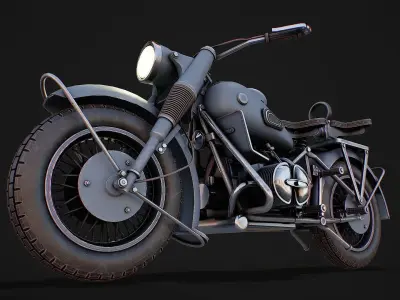 Motorcycle Low-poly 3D model