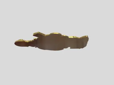 Warrior in combat gear and with an AK-47 assault rifle 3D print model