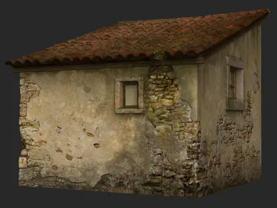 Part of a house Free low-poly 3D model