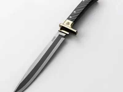 Detailed Combat Knife 3D model