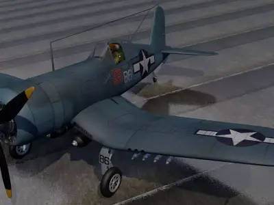 Chance Vought F4U-1D Corsair 3D model