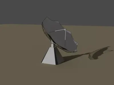 VSR Radio Telescope Free low-poly 3D model