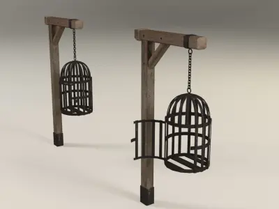 Suspended cage Low-poly 3D model
