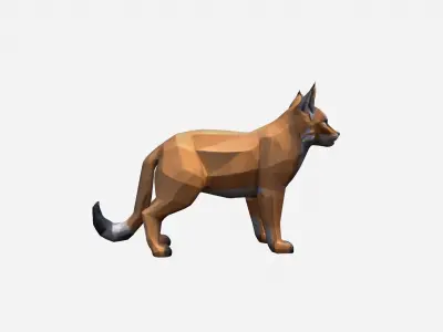 3d Render The Lynx Is A Medium-sized Wild Cat 3D model