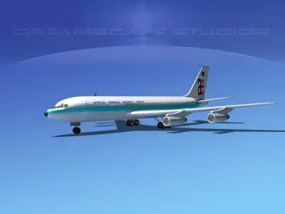 Boeing 707 African Express 3D model