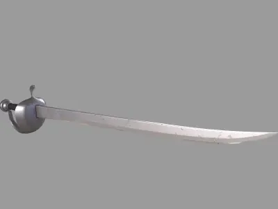 Pirates Saber Low-poly 3D model
