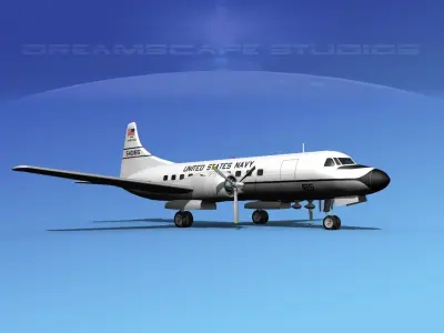 Convair VC-131 US Navy V02 3D model