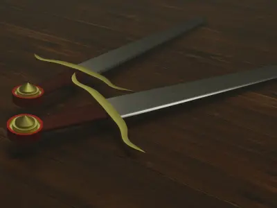 Whitcher Sword Free 3D model