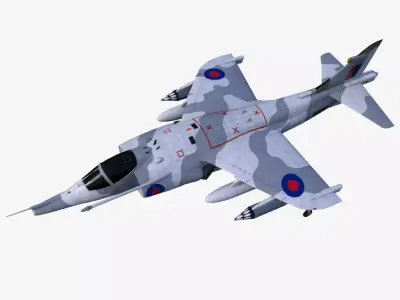 Harrier GR3 Free low-poly 3D model