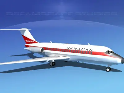 Douglas DC-9-20 Hawaiian 3D model