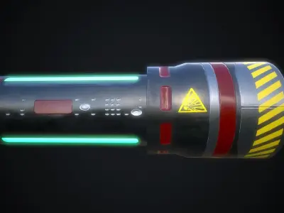 Sci-Fi Exploding Throwing Knife low poly model Free low-poly 3D model