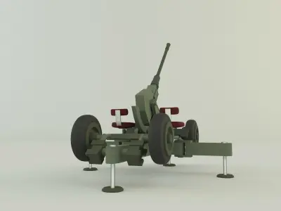Bofors 40mm gun 3D model