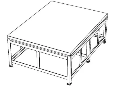 Cast Iron Welding Table 3D model