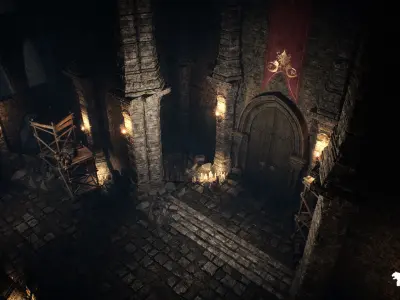 Mystic Dungeon Environment Low-poly 3D model