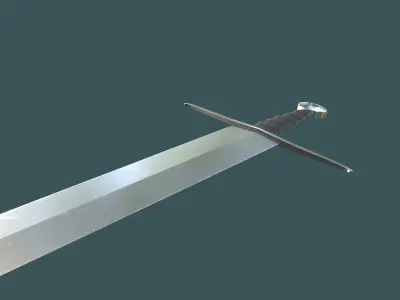 Albion Alexandria Medieval Sword PBR game ready Low-poly 3D model